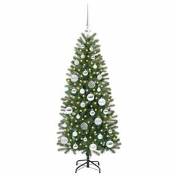 Berkfield Home Artificial Christmas Tree with 150 LEDs Green 120 cm PE & PVC - thumbnail 3