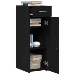 Berkfield Home Sideboard Black Oak 30x42, 5x93 cm Engineered Wood - thumbnail 3