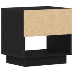 Berkfield Home Bedside Cabinet Black Oak 45x34x48 cm Engineered Wood - Size: 45 x 34 x 48 cm - thumbnail 8