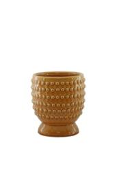 KDMD Yellow Hortus Hobart Footed Pot 13x14cm in Mustard - Size: 13x14 cm - thumbnail 2