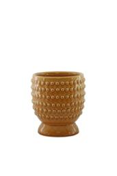 KDMD Yellow Hortus Hobart Footed Pot 13x14cm in Mustard - Size: 13x14 cm - thumbnail 1