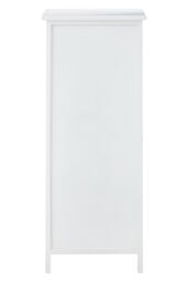 Orsina Modern Design White Mdf 5 Drawers Chest, Compact Chest Of Drawers For Livingroom, Minimalist Storage Chest - thumbnail 4
