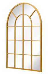 "MirrorOutlet Gold Framed Arched Window Garden Mirror 47""x31"" 120x80CM - Size: 1 Pack" - thumbnail 4