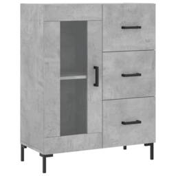 Berkfield Home Highboard Concrete Grey 69.5x34x180 cm Engineered Wood - thumbnail 7