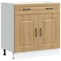 Berkfield Home Kitchen Base Cabinet Kalmar Artisan Oak Engineered Wood in Brown - thumbnail 3