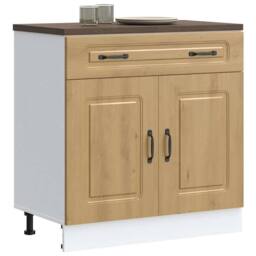 Berkfield Home Kitchen Base Cabinet Kalmar Artisan Oak Engineered Wood in Brown - thumbnail 2