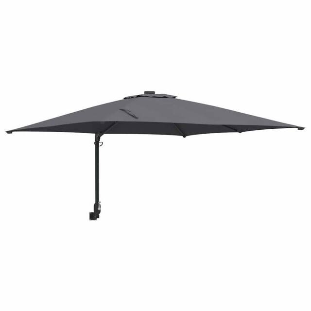 Berkfield Home Outdoor Umbrella Anthracite Polyester, Powder-Coated Steel Large in Charcoal - image 1