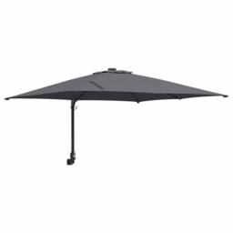 Berkfield Home Outdoor Umbrella Anthracite Polyester, Powder-Coated Steel Large in Charcoal - thumbnail 1