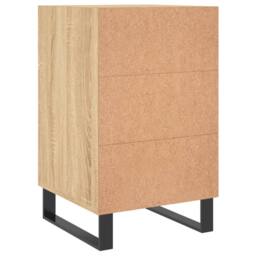 Berkfield Home Modern Bedside Cabinet Sonoma Oak 40x40x66 cm Engineered Wood in Light Tan - Size: 40 x 40 x 66 cm - thumbnail 8