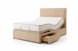 PARADISE BEDS LTD Back Care Electric Adjustable Mobility Bed with Mattress in Beige - Size: King - thumbnail 8