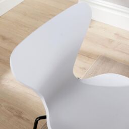 Home Source Trinity Table & 4 Penny Chairs Dining Set White Top Wooden Legs - thumbnail 9