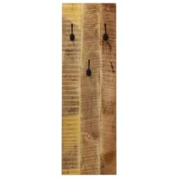 Berkfield Home Wall-mounted Coat Racks 2 pcs Solid Mango Wood 36x110x3 cm in Brown - Size: 36 x 110 x 3 cm - thumbnail 3