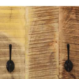 Berkfield Home Wall-mounted Coat Racks 2 pcs Solid Mango Wood 36x110x3 cm in Brown - Size: 36 x 110 x 3 cm - thumbnail 5