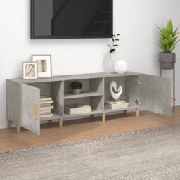 Berkfield Home TV Cabinet Concrete Grey 150x30x50 cm Engineered Wood - Size: 150 x 30 x 50 cm - thumbnail 1