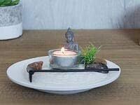 Marco Paul Buddha Zen Garden Tealight Holder in White - image 1