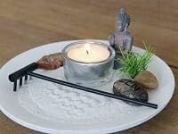 Marco Paul Buddha Zen Garden Tealight Holder in White - thumbnail 5