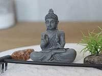 Marco Paul Buddha Zen Garden Tealight Holder in White - thumbnail 2