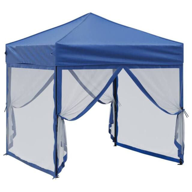 Berkfield Home Sturdy Folding Party Tent with Sidewalls Blue 2x2 m - image 1