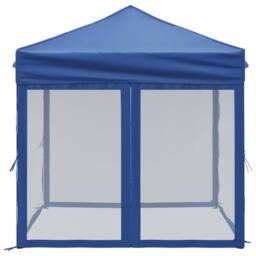 Berkfield Home Sturdy Folding Party Tent with Sidewalls Blue 2x2 m - thumbnail 4