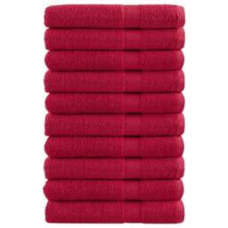 Berkfield Home Premium Sauna Towels SOLUND 10 pcs Red 80x200 cm 600 gsm - thumbnail 2