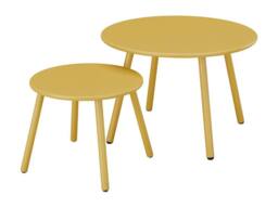 Vente-unique Metal Nesting Tables - Mustard Yellow - MIRMANDE By MYLIA - thumbnail 2