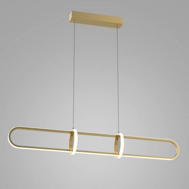 Netlighting Modern LED Hanging Pendant Golden Warm White 3000K 1300lm Dimmable in Gold