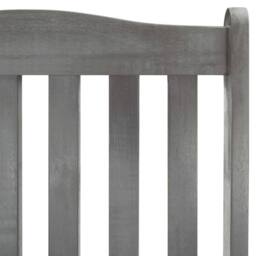 Berkfield Home Rocking Chair Grey Solid Acacia Wood - thumbnail 5