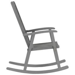 Berkfield Home Rocking Chair Grey Solid Acacia Wood - thumbnail 3