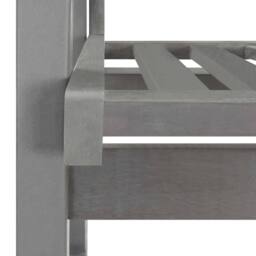 Berkfield Home Rocking Chair Grey Solid Acacia Wood - thumbnail 6