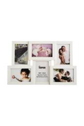 Arpan Photo Frames with Collage Multiple for 6 Photos/Pictures in 4 x 6 Inches Wooden, MDF Wall Mounting Frame in White - thumbnail 1