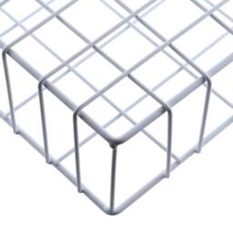 SPETLEK Simple Wire Magazine Newspaper Basket Wall 2x White - Size: Large - thumbnail 3