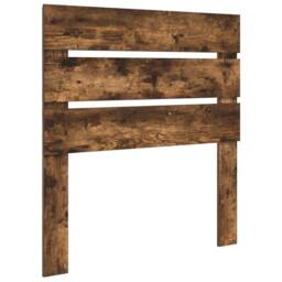 Berkfield Home Bed Frame with Headboard Smoked Oak 75 x 190 cm Solid Pine Wood in Brown - thumbnail 6
