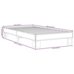 Berkfield Home Bed Frame without Mattress Sonoma Oak 75x190 cm Small Single in Light Tan - thumbnail 9