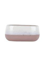 KDMD Hortus Pink & White Bordeaux Stoneware Pot 13cm H x 26cm Dia - thumbnail 1