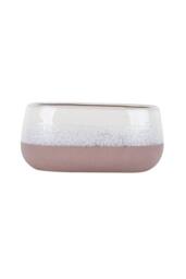 KDMD Hortus Pink & White Bordeaux Stoneware Pot 13cm H x 26cm Dia - thumbnail 3