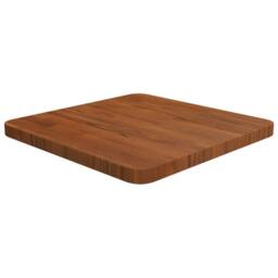 Berkfield Home Square Table Top Dark Brown 40x40x2.5cm Treated Solid Wood Oak - Size: 40x40x2.5 cm - thumbnail 2