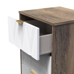 Ready Assembled 2 U Washington 5 Drawer Tall Bedside (Ready Assembled) in Dark Brown - thumbnail 5