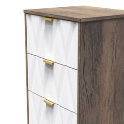 Ready Assembled 2 U Washington 5 Drawer Tall Bedside (Ready Assembled) in Dark Brown - thumbnail 4