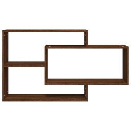 Berkfield Home Wall Shelf Brown Oak 104x20x58.5 cm Engineered Wood - thumbnail 3