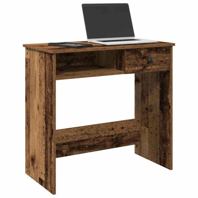 Berkfield Home Desk Old Wood 80x40x75 cm Engineered Wood in Brown - Size: 80 x 40 x 75 cm - image 1