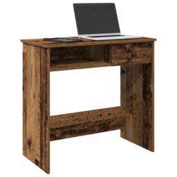 Berkfield Home Desk Old Wood 80x40x75 cm Engineered Wood in Brown - Size: 80 x 40 x 75 cm - thumbnail 1