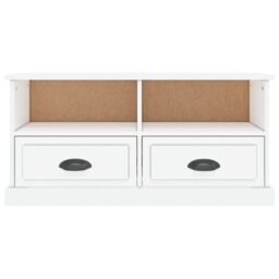 Berkfield Home TV Cabinet High Gloss White 93x35.5x45 cm Engineered Wood - thumbnail 6