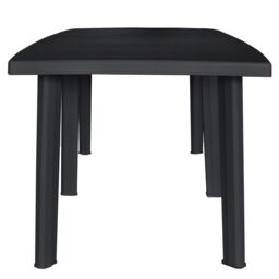 Berkfield Home Garden Table Anthracite 216x90x72 cm Plastic in Black - Size: 216 x 90 x 72 cm - thumbnail 2