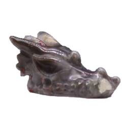KDMD Bloodstone Large Dragon Head - Spiritual Decor & Collector's Piece in Grey - thumbnail 2