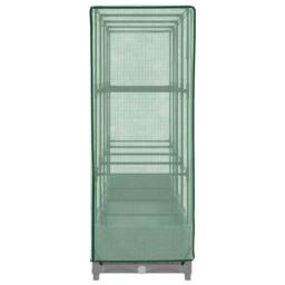 Berkfield Home Raised Bed with Greenhouse Cover Rattan Look 160x40x123 cm in Light Grey - Size: 160 x 40 x 123 cm - thumbnail 5