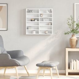Berkfield Home Vitrine Cabinet White 60x8.5x58 cm Engineered Wood - thumbnail 3