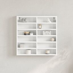 Berkfield Home Vitrine Cabinet White 60x8.5x58 cm Engineered Wood - thumbnail 1