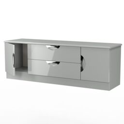 Ready Assembled 2 U Holborn 2 Door 2 Drawer Superwide TV Unit (Ready Assembled) in Mid Grey - thumbnail 6