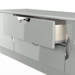 Ready Assembled 2 U Holborn 2 Door 2 Drawer Superwide TV Unit (Ready Assembled) in Mid Grey - thumbnail 7