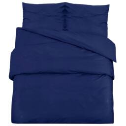 Berkfield Home Elegant Duvet Cover Set Navy Blue 220x240 cm Light-weight Microfiber - thumbnail 3